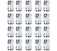 RYBO Juego de 20 tuercas hexagonales de aleación cromada M12 x 1,5, 19 mm, compatibles con Ford y más