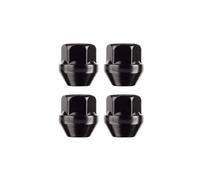 RYBO Juego de 4 tuercas de aleación de extremo abierto, compatibles con Ford, M12 x 1.5 (negro)