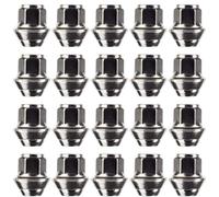 RYBO Juego de tuercas para llantas de aleación M12 x 1,5, arandela cónica, hexagonal de 19 mm, compatible con llantas de aleación Ford y más (20)