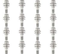 RYBO Tuercas de pernos de rueda, arandela plana, M12 x 1,25 - Compatible con Citroen C2 C3 C4 C5 Peugeot 206 207 308 407 (16)