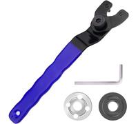 Rybtd Llave ajustable de la amoladora de ángulo 8-48mm Llave inglesa amoladora angular llave radial con Brida interior y exterior para Amoladora angular de 4''5''6''7''9 '' llave amoladora(Azul)