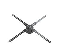 Rycixon Ventilador holograma 3D de 18 pulgadas, control de aplicación WiFi, audio Bluetooth, alto brillo, sincronización de múltiples unidades, pared de video, control remoto, cubierta acrílica