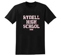 Rydell High School 1956 Grease T-Shirt Unisex Men tee Black S Unisex 100% Cotton Short-Sleeve T-Shirts Black L