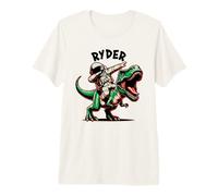 Ryder Dabbing Astronauta en un Dinosaurio Dibujos Animados Camiseta Premium