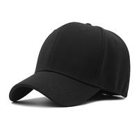 RYDLE Gorras De Hombre Full Closed Back Wear Big Size Snapback Hat Hombre Hiphop Flat Cap Men Plus Size Baseball Cap 56-58Cm 58-60Cm 60-62Cm,Black,56-58Cm