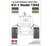 Rye Field Model RM-5077 - 1/35 Workable Pista Izquierdo para KV-1 (Plástico