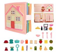 Ryebme Libro Sensorial para Niños de 2-4 Años, Libro de Actividades Montessori con 10 Páginas, Juguete Educativo de Fieltro con Tema de Sirenas y Océano, Aprende Habilidades para la Vida