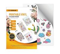Ryebme papel pegatina para imprimir a4-25 Hojas vinilo imprimible adhesivo para impresoras inkjet A4, mantiene la tinta bellamente y se seca rápidamente rápidamente