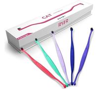 RYERCAT Juego de 5 cepillos de dientes de doble cara para gatos, cepillo de dientes con microcabeza (muy pequeño) para un ajuste personalizado, suministros de cuidado dental para gatos, cepillo de