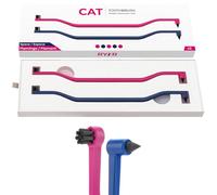 RYERCAT Juego de cepillos de dientes de doble cara para gatos, cepillo de dientes con microcabeza para caber en la boca de los gatitos, suministros de cuidado dental para gatos, cepillo de dientes