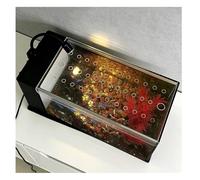 Rygcrud Acrílico Cubierta Superior para Acuario, Cubierta Cuadrada Tapa para Pecera con Abertura para Alimentar Panel Antisalto para Evitar Que El Gato(70.7x26.5cm)