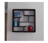 Rygcrud Cuadrado Estantes Flotantes De Madera para Exponer En La Pared, Juego De Té Organizador De Baratijas Caja De Almacenamiento Caja De Sombra para El Salón(73x73x15cm)