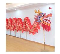 Rygcrud Danza del Dragón Chino De Seda, Fitness Al Aire Libre Juegos De Malabares para 6/8/10/12 Jugadores Actuación En El Festival Callejero De Año Nuevo(Rosso,14m/8people)