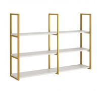 Rygcrud Estantes Flotantes para Pared, Estantería para Libros, Organizador De Almacenamiento para Salón Y Dormitorio, para Exponer Figuritas, Velas, Aceites Esenciales(White-3-tier,120x28cm)