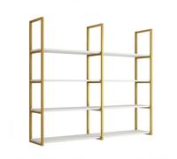 Rygcrud Estantes Flotantes para Pared, Estantería para Libros, Organizador De Almacenamiento para Salón Y Dormitorio, para Exponer Figuritas, Velas, Aceites Esenciales(White-4-tier,140x28cm)