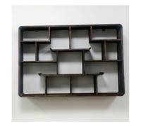 Rygcrud Flotante Rústico Caja De Sombras Estante Expositor, De Madera para Montar En La Pared Juego De Té Estante para Baratijas, Organizador Colgante para Salón, Oficina(106x73x15cm)