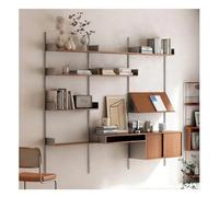 Rygcrud Hazlo Tú Mismo Oficina En Casa Estantería, 4 Estantes con Armario De Almacenamiento, para Montaje En Pared Expositor Abierto De Armario para Organizar Libros Y Ropa(200x240cm)