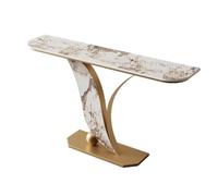 Rygcrud Mesa Consola Moderna para La Entrada, Mesas De Sofá Estrechas Y Largas con Panel De Roca Estantes De Almacenamiento, Decoración para El Vestíbulo Y El Pasillo(White-a,120x30x80cm)