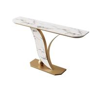 Rygcrud Mesa Consola Moderna para La Entrada, Mesas De Sofá Estrechas Y Largas con Panel De Roca Estantes De Almacenamiento, Decoración para El Vestíbulo Y El Pasillo(White-c,100x30x80cm)