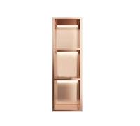 Rygcrud Nicho De Pared para Baño De Acero Inoxidable con LED, Estante De Ducha Empotrado, No Necesita Azulejos, Organizador Inoxidable para Casa, Hotel, Apartamento(Gold-a,28x12.5x90 cm)