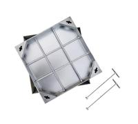 Rygcrud Oculta Tapa De Pozo Séptico Empotrada, Acero Inoxidable 304 Cuadrada De Repuesto Tapas De Pozo para Servicios Públicos En El Suelo(40x40x5 cm)