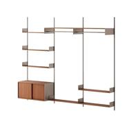 Rygcrud Oficina En Casa Montaje En Pared Librería, Expositor Abierto Estantería con Armario De Almacenamiento, para Salón, Dormitorio(200x240cm)