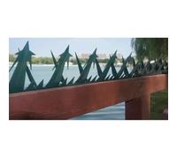 Rygcrud Pinchos Metálicos Anti-Escalada para Vallas Y Muros, 2mm De Espesor Acero Galvanizado Alambre De Púas Disuadir El Robo Alambre De Espino para Jardín Techo/Railing(Verde)