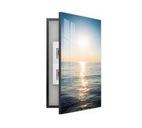 Tapa De Contador Eléctrico Pintura Decorativa, Marco De Aluminio Cuadros Colgantes - Caja De Distribución Panel De Disyuntores, Cubierta De Caja De Fusibles Armario(Black frame,60x120cm)