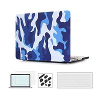 RYGOU 11 MacBook Air Hard Case, 4 en 1 Acabado Mate de Goma Mate Funda de plástico con Cubierta de Teclado Screen-Guard y Anti-Polvo Plug para Macbook Air 11,6 Pulgadas (A1370 y A1465)
