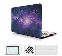 RYGOU 11 Pulgadas Macbook Air Case, 4 en 1 Acabado Mate Patrón de Espacio de la Galaxia con Teclado Protector de Pantalla para Macbook Air 11 "(A1170 y A1465)