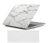 RYGOU Macbook Pro 13 2016 Funda, Marble Pattern Hard Cover con diseño de la UE Clear Keyboard Skin para Macbook Pro 13 Pulgadas SIN Touch Bar & Touch ID Modelo A1708 (lanzado en Octubre de 2016)