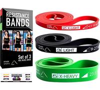 Ryher Set de Bandas elasticas para Crossfit, dominadas, Asistente para pullups o Levantamiento de Pesas - Bandas de Resistencia - Incluye Manual y Bolsa