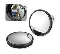 RYHHH 2 Piezas Espejo Retrovisor De Punto Ciego,Espejo Convexo Redondo,Negro Hd Visor Retrovisor Ajustable De 360°,Amplía La Visión Para Una Conducción Segura,Aplicable a Todos Los Coches