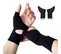 RYHHH Muñequera Tunel Carpiano | 1 Par Muñequera de Compresión | Férula Muñeca | con Almohadillas de Gel | Adecuado para Protección Deportiva | para Soporte de Muñeca | Negro | S