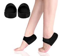 RYHHH Protectores Talón Gel | Copas de Talón | Ajustable | con Agujeros Transpirables | para Espolón Calcáneo | Tendinitis de Aquiles | Talones Secos Agrietados | 1 Pare | Negro | L 40-45