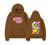 RYHRS Sudadera con capucha Battle for Dream Island Again BFDI Anime Merch con estampado de personajes, unisex, informal, para los fans, Marrón1, XS