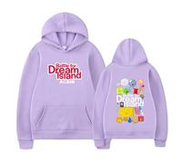 RYHRS Sudadera con capucha Battle for Dream Island Again BFDI Anime Merch con estampado de personajes, unisex, informal, para los fans, Púrpura pálido1, 3XL