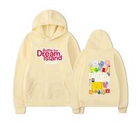 RYHRS Sudadera con capucha Battle for Dream Island Again BFDI Anime Merch con estampado de personajes, unisex, informal, para los fans, Caqui 1, XS