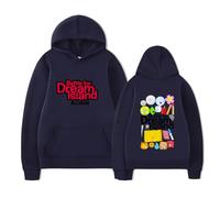 RYHRS Sudadera con capucha Battle for Dream Island Again BFDI Anime Merch con estampado de personajes, unisex, informal, para los fans, azul marino, XXL