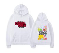 RYHRS Sudadera con capucha Battle for Dream Island Again BFDI Anime Merch con estampado de personajes, unisex, informal, para los fans, blanco, XS