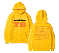 RYHRS Sudadera con capucha Tate McRae con logotipo de TAT para fanáticos de la música, sudadera de mezcla premium, amarillo, XS