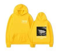 RYHRS Tate McRae Sudadera con capucha - Miss Posseive, sudadera con gráfico para fanáticos, ropa de calle Comfort Blend, amarillo, XL