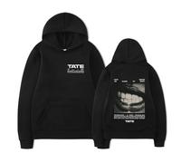 RYHRS Tate McRae Sudadera con capucha - Miss Posseive, sudadera con gráfico para fanáticos, ropa de calle Comfort Blend, Negro, XS