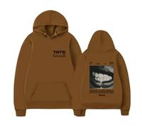 RYHRS Tate McRae Sudadera con capucha - Miss Posseive, sudadera con gráfico para fanáticos, ropa de calle Comfort Blend, marrón, M