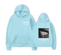 RYHRS Tate McRae Sudadera con capucha - Miss Posseive, sudadera con gráfico para fanáticos, ropa de calle Comfort Blend, azul claro, M