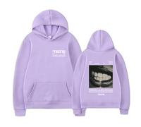 RYHRS Tate McRae Sudadera con capucha - Miss Posseive, sudadera con gráfico para fanáticos, ropa de calle Comfort Blend, Morado pálido, S