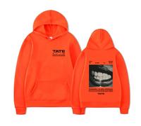 RYHRS Tate McRae Sudadera con capucha - Miss Posseive, sudadera con gráfico para fanáticos, ropa de calle Comfort Blend, naranja, M