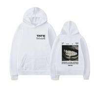 RYHRS Tate McRae Sudadera con capucha - Miss Posseive, sudadera con gráfico para fanáticos, ropa de calle Comfort Blend, blanco, XL