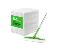 Ryichliho 64 paños de Limpieza en seco, compatibles con Swiffer Sweeper, recambios de Plumero Desechables, Almohadillas para Fregar y Limpiar el Suelo para una Limpieza rápida y fácil