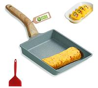 RYITGO Tamagoyaki - Sartén para tortillas japonesas con espátula de silicona y cepillo/revestimiento antiadherente (libre de PFOA)